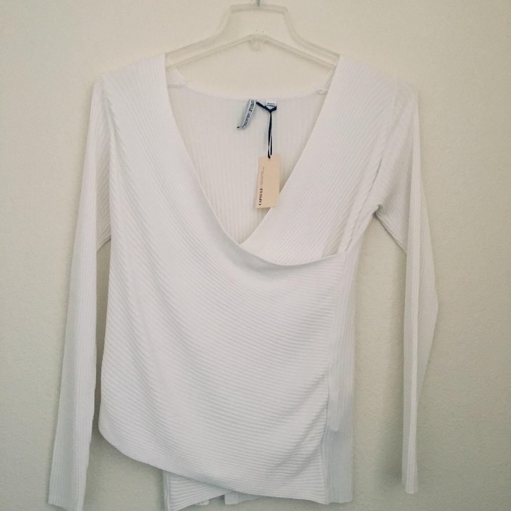 CAPSULE RIBBED SWEATER WRAP Size 12/14 (NWT)